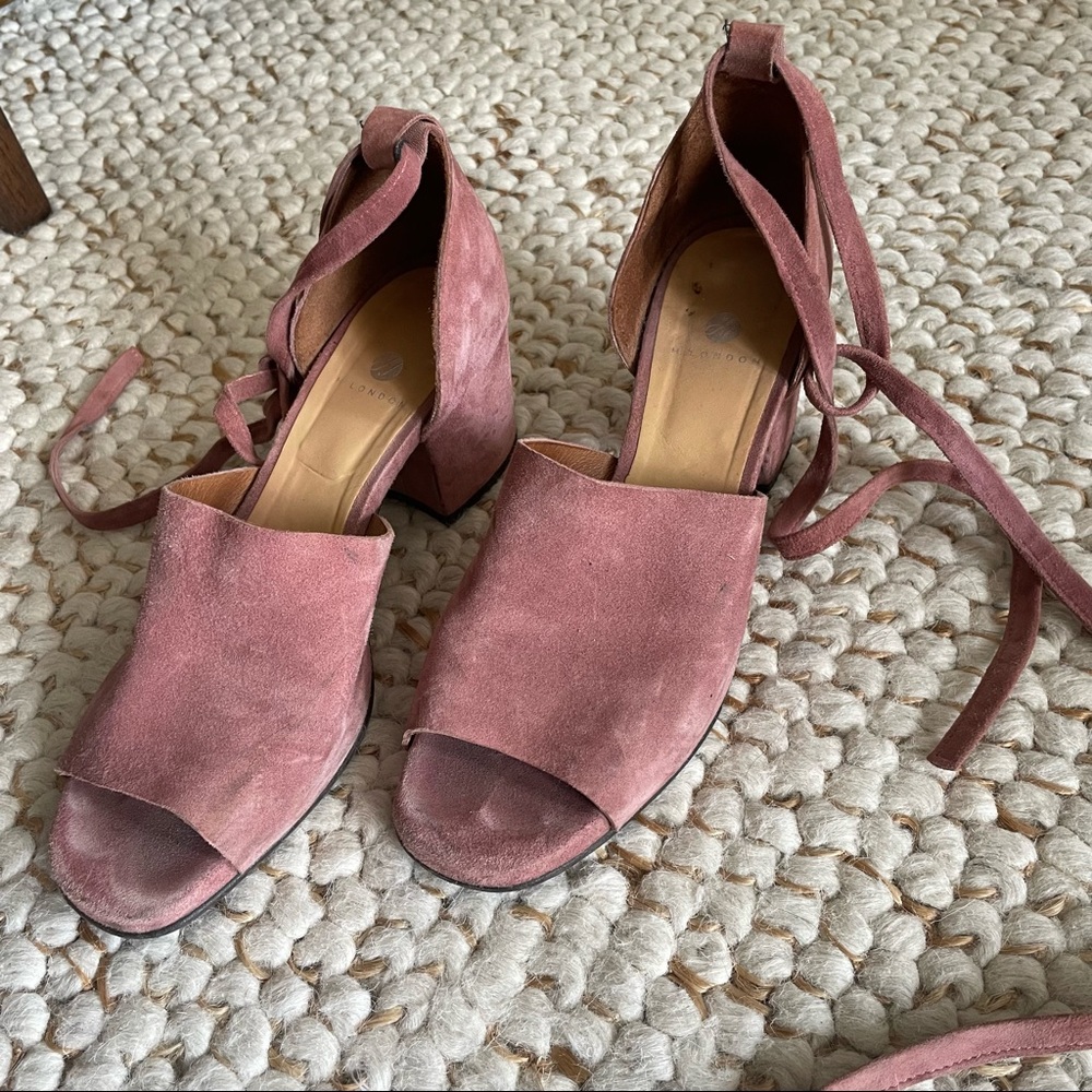 H By London Pink suede shoes